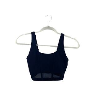 Sweaty Betty Black Mesh Details Sports Bra Size 4 Removable Pads Athletic Gym